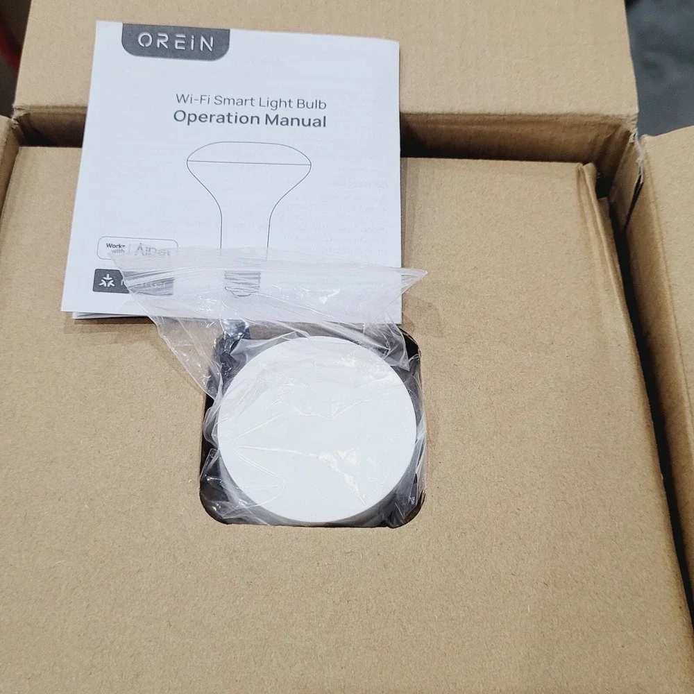 OREiN Matter BR30 Smart LED Bulb 4-Pack E26 WiFi Color Change Music‎ Sync